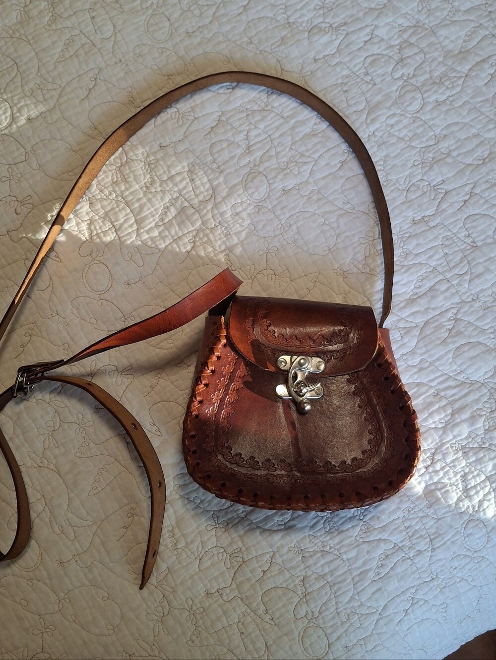 Mexican Small Leather Crossbody Bag